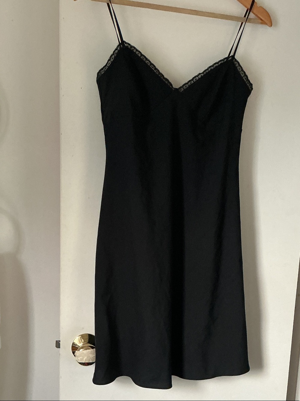 BETSEY JHONSON VINTAGE Black Lace-Trim Slip Dress - Women's